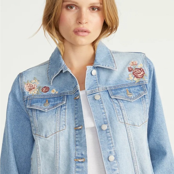 New DRIFTWOOD Mesa Rose Denim Jacket Small - Picture 3 of 8